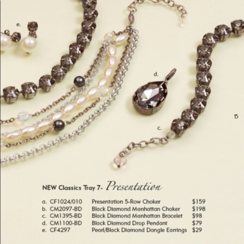 Beautiful Black Diamond necklace & pendant set - Picture 3 of 4